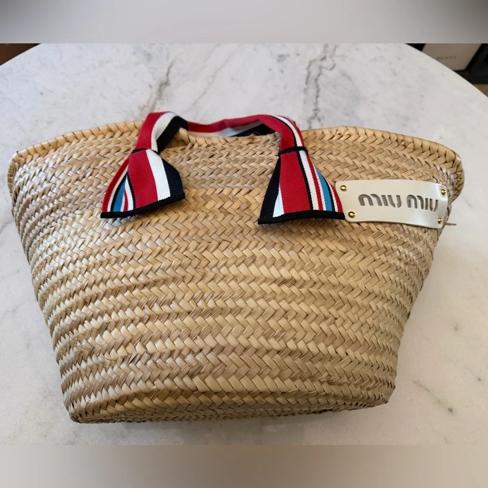 Miu Miu Raffia Handbag Basket bag - Picture 5 of 15